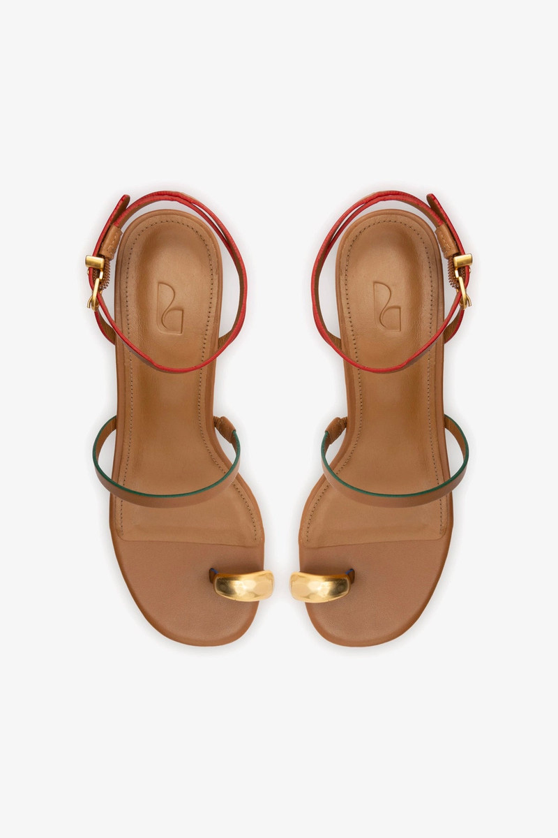 Biarritz Block In Caramel Leather 7