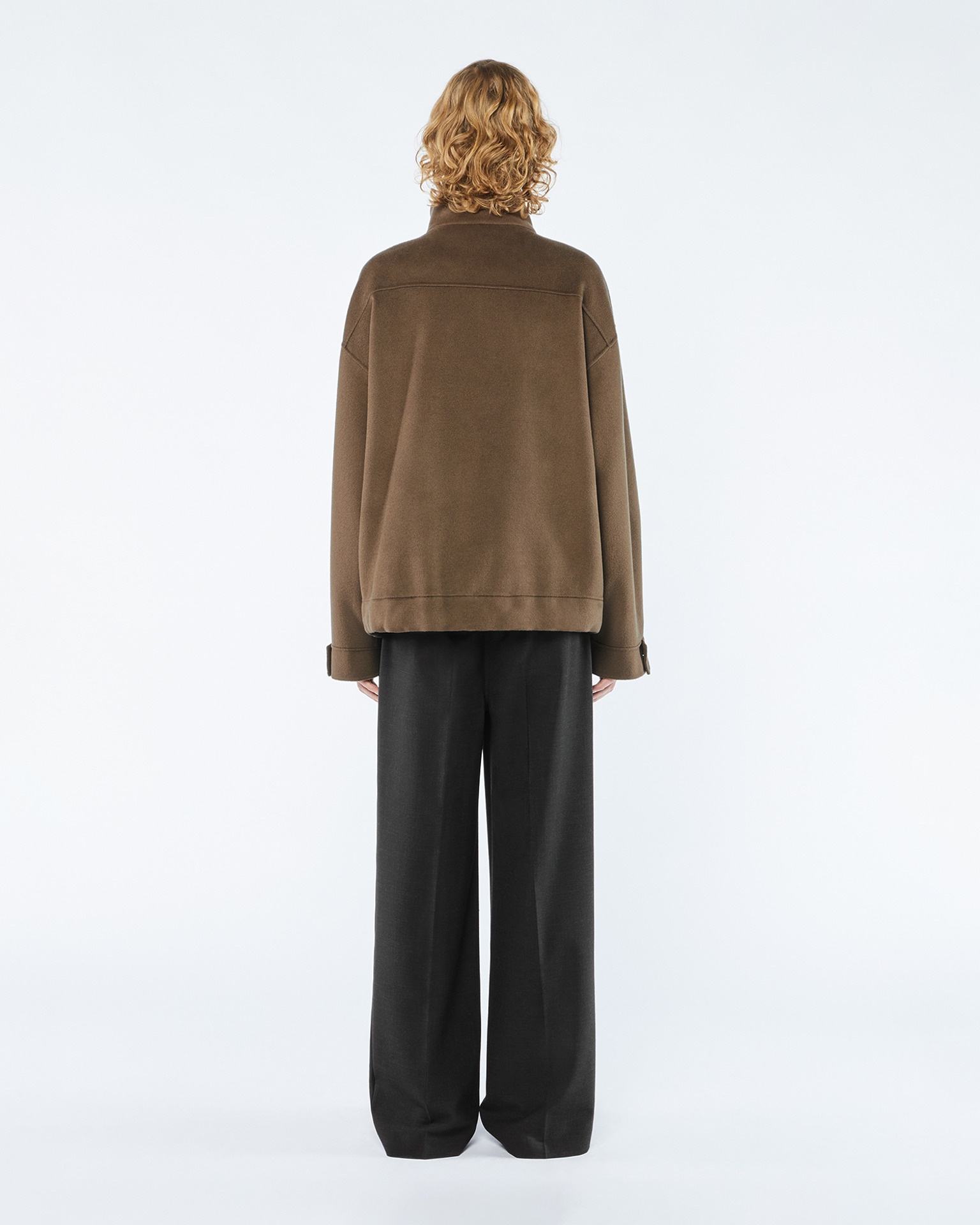 DUFAN - Double wool silk bomber - Clay - 3
