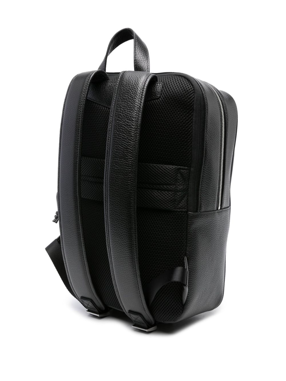 grained-leather backpack - 3