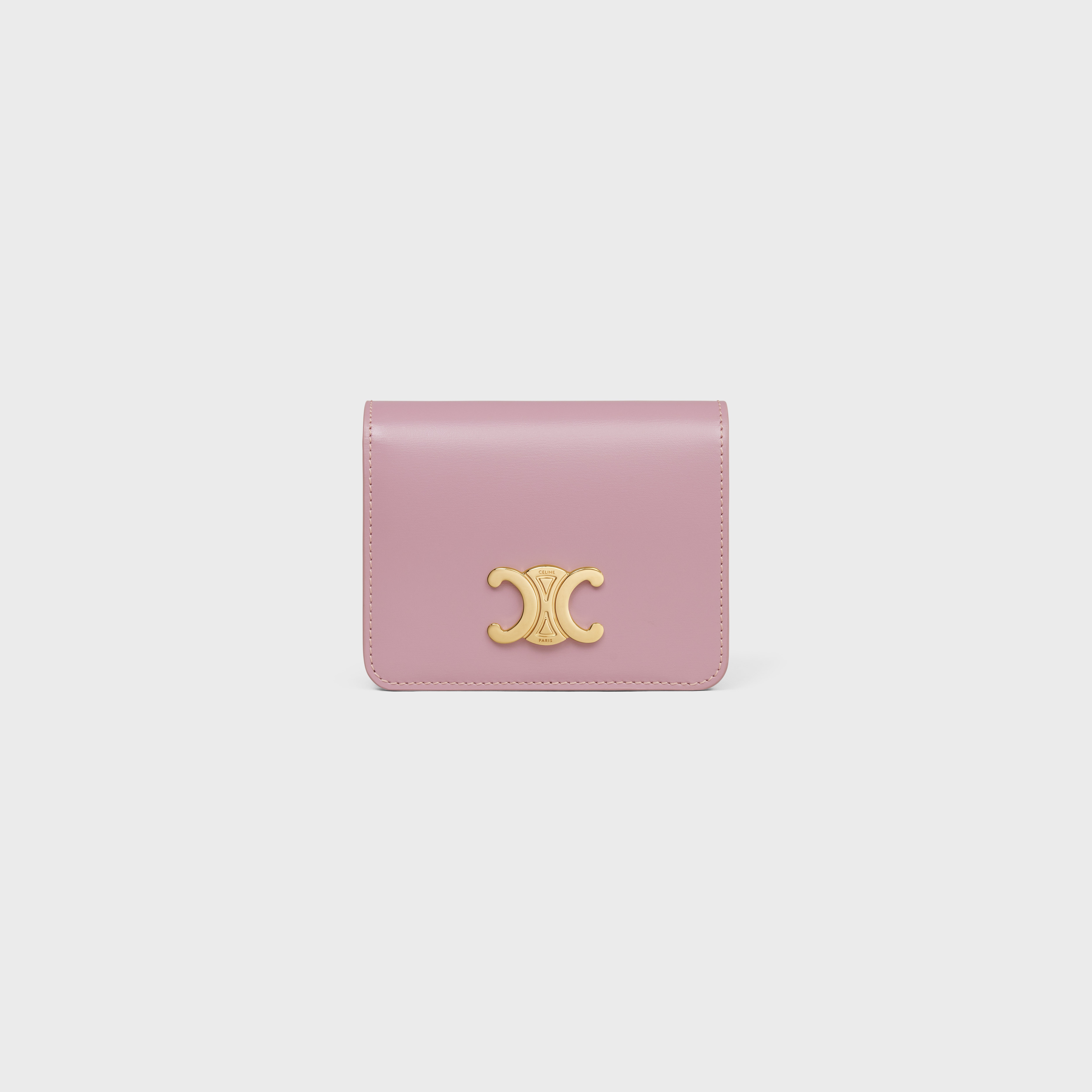 TRIOMPHE COMPACT WALLET in Shiny calfskin - 1