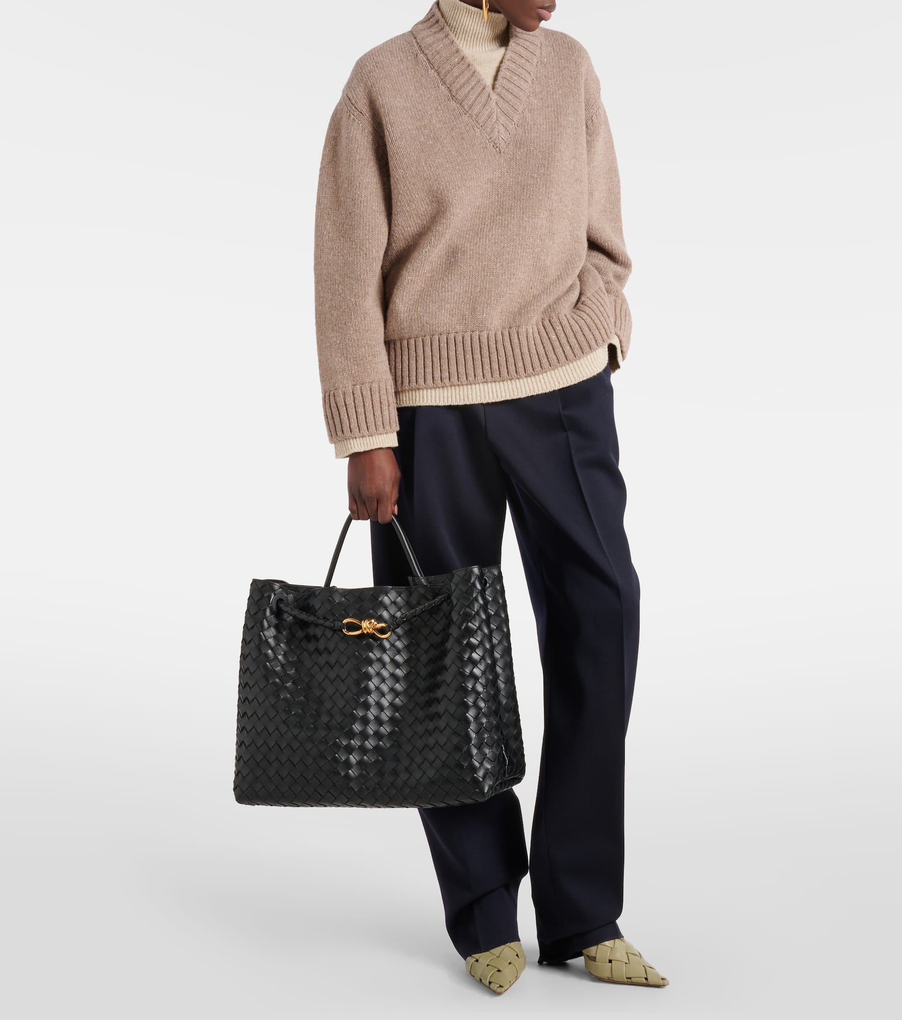 Andiamo Large leather tote bag - 5
