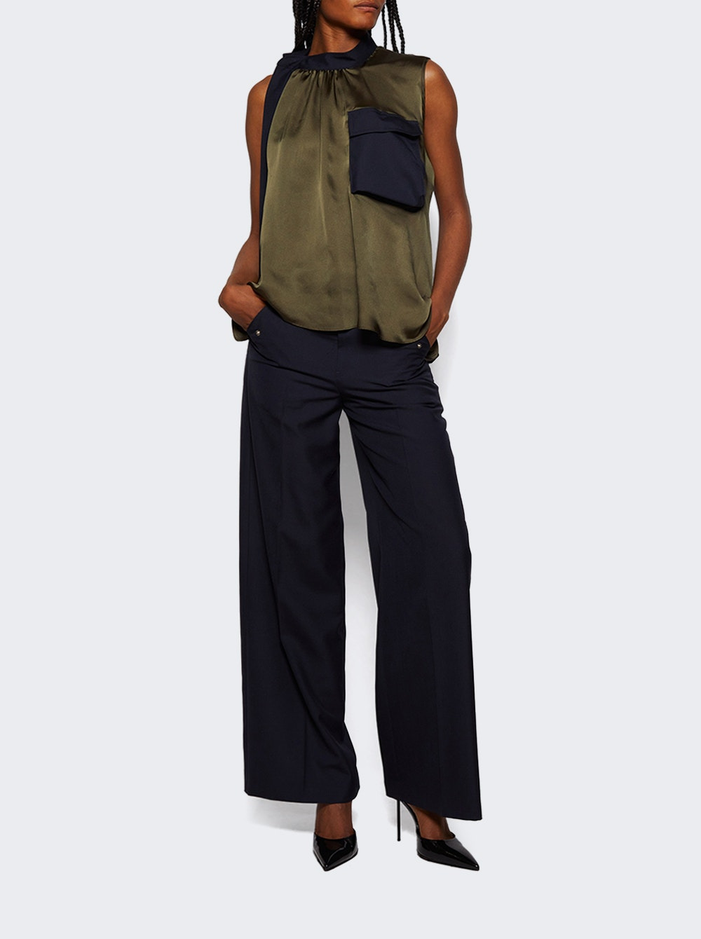 Suiting Mix Pullover Khaki And Navy - 5