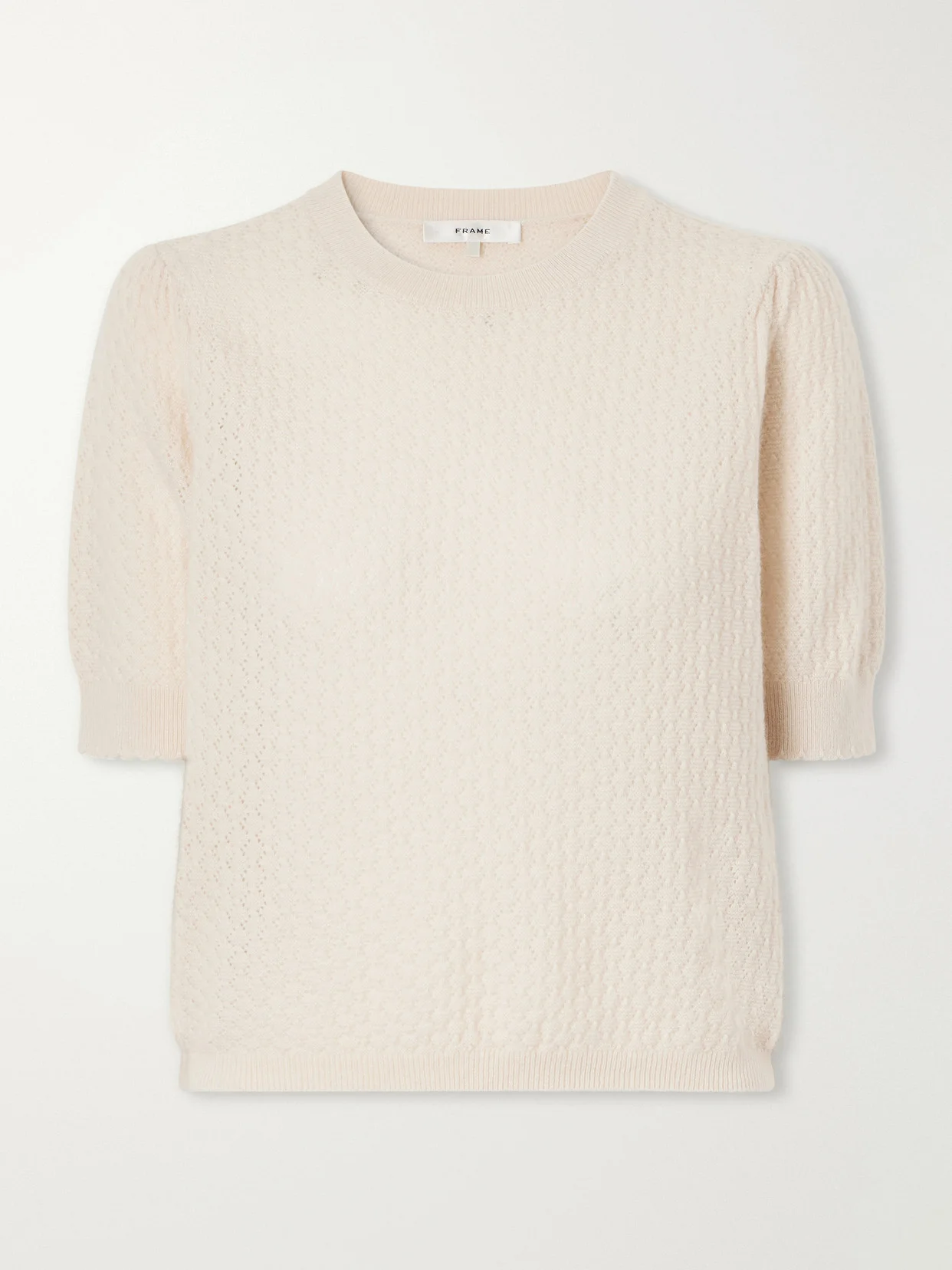 The Gathered Honeycomb Cashmere Sweater - 1