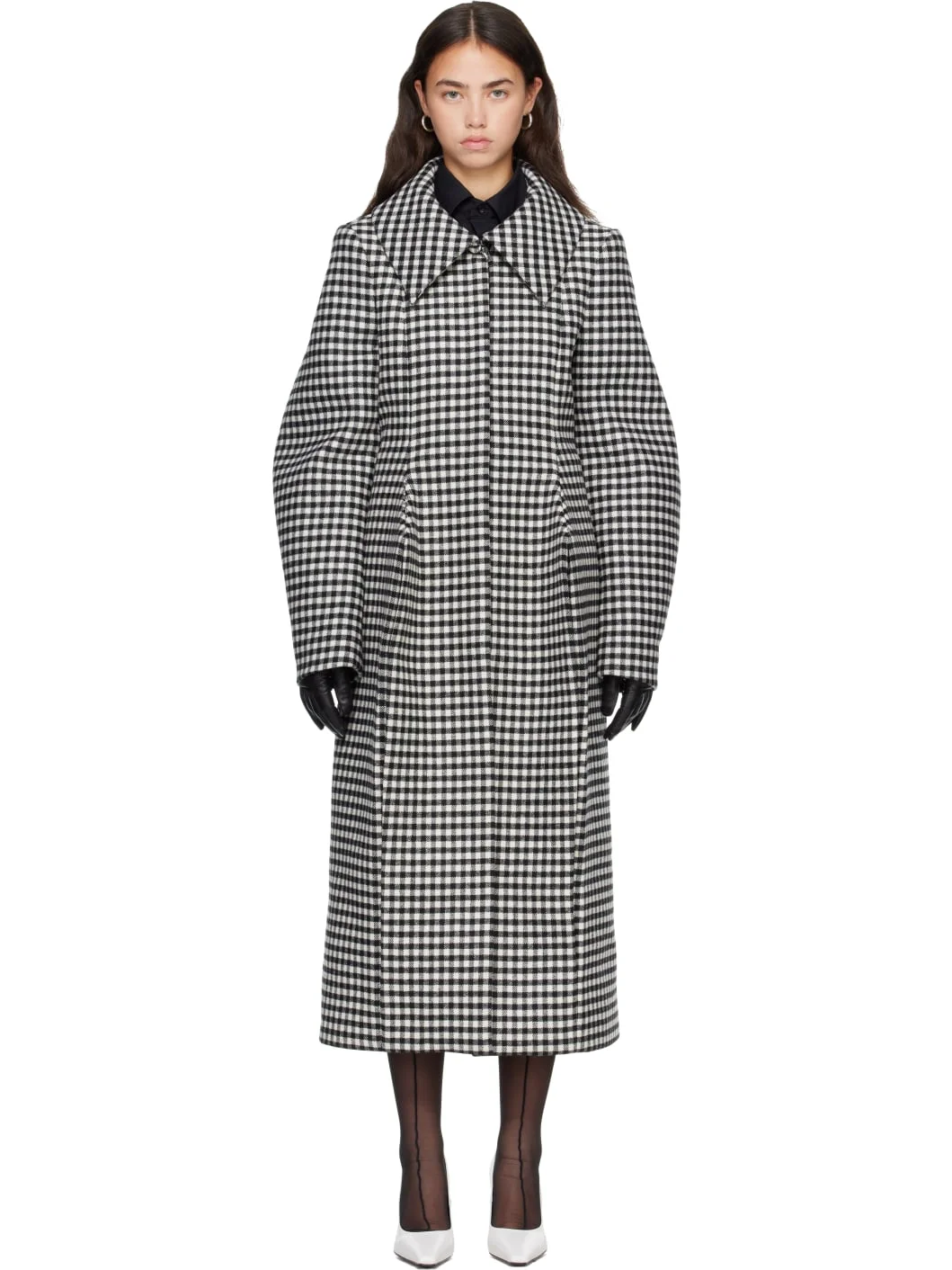 Black & White ' The Pleated' Coat - 1