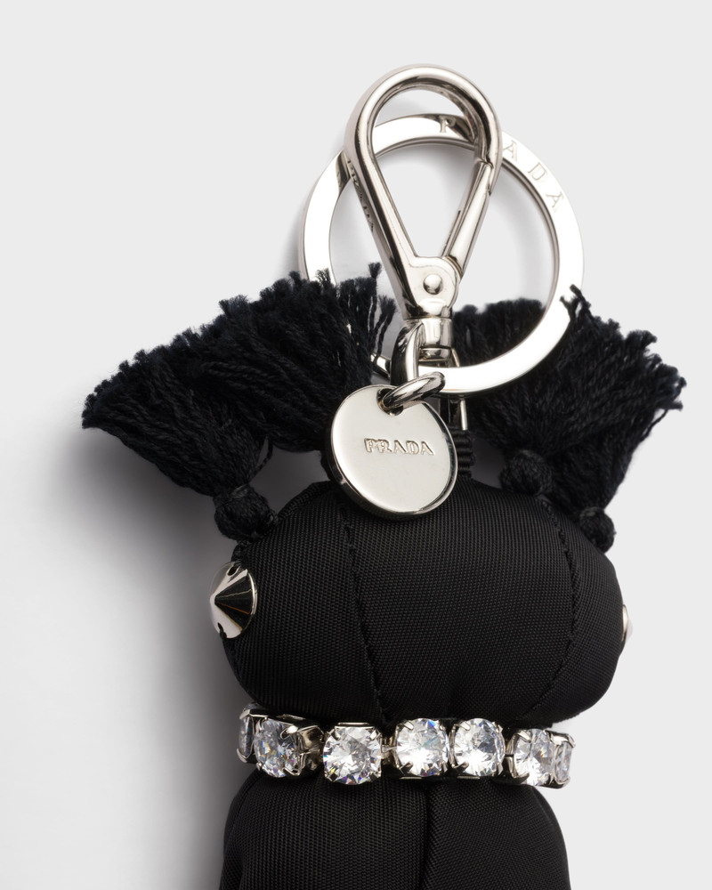 Prada Re-Nylon Teddy keychain charm outlook