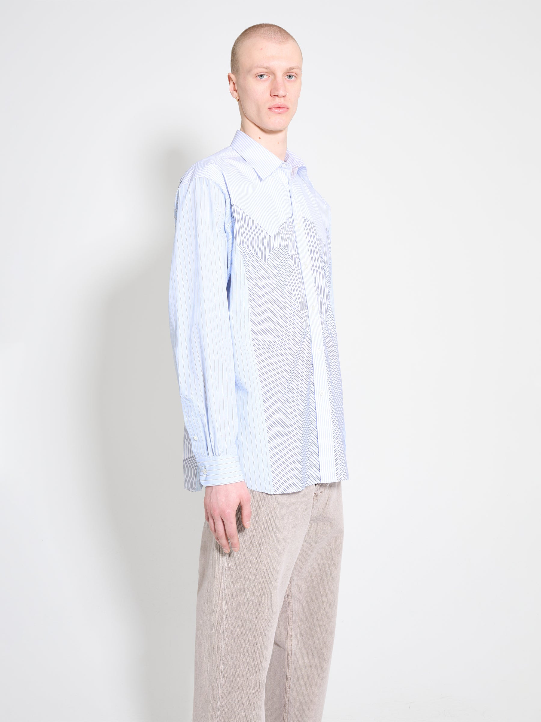 MAISON MARGIELA LONG SLEEVED SHIRT WHITE BLUE - 3