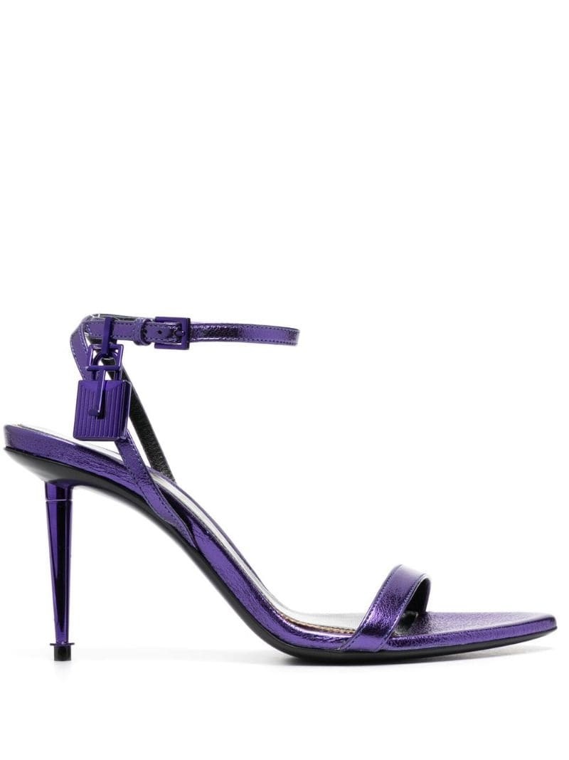 pointed-toe leather 120mm sandals - 1