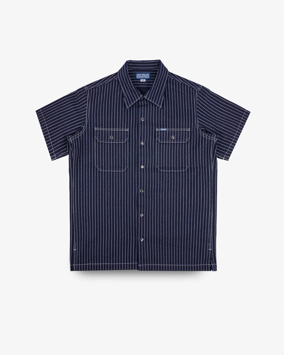 10OZ WABASH SHORT SLEEVED MECHANIC SHIRT - INDIGO - 1