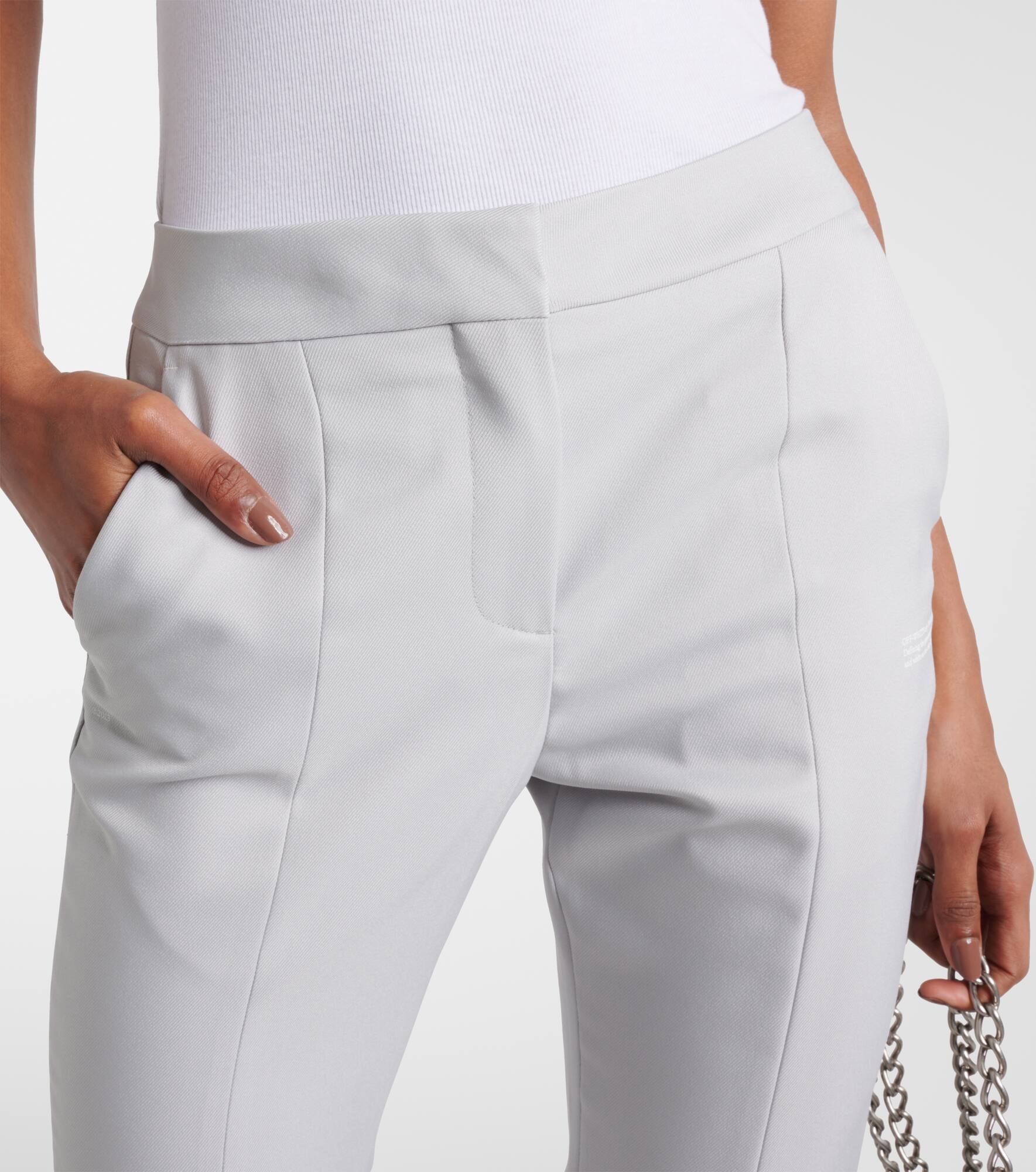 Mid-rise technical flared pants - 4