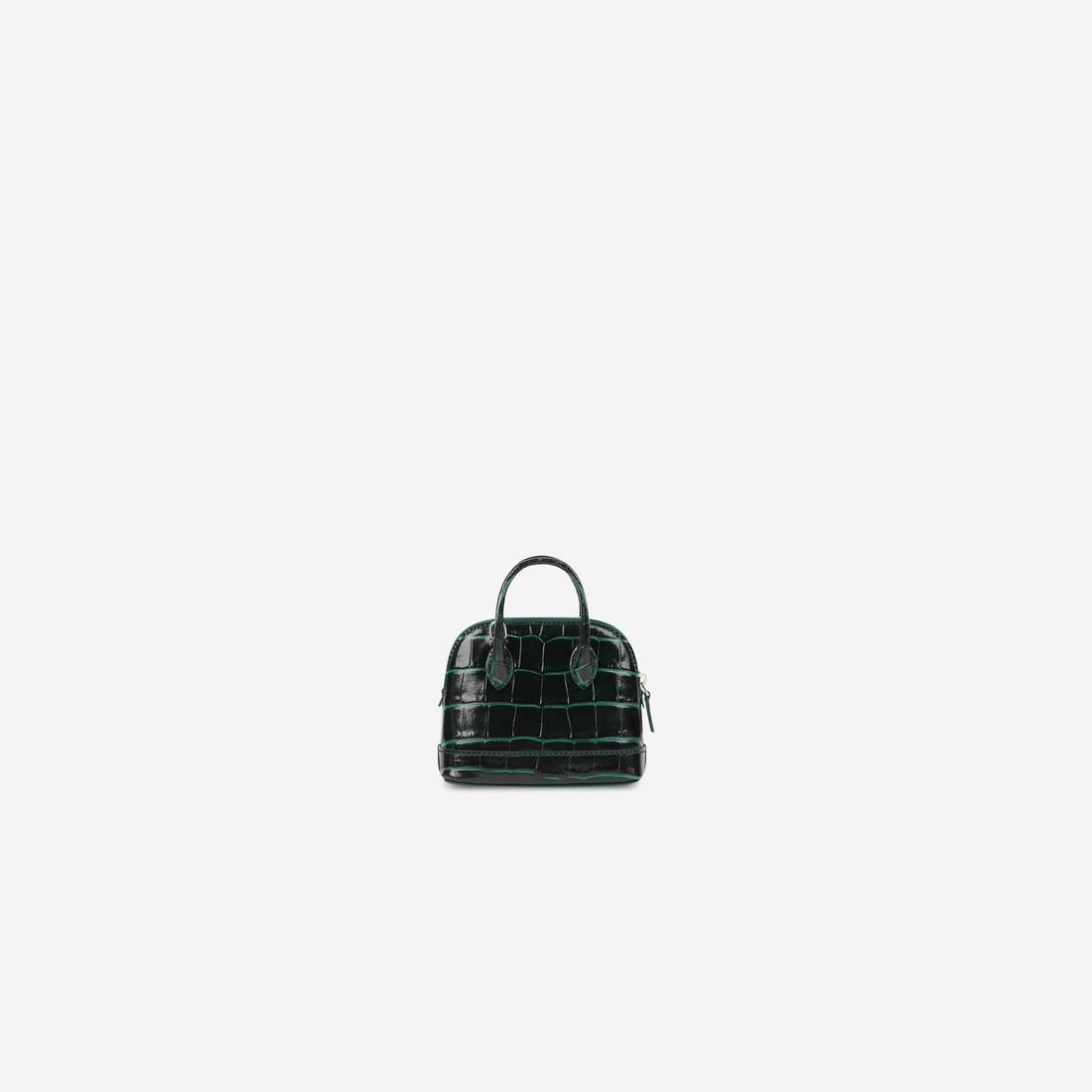 Women's Ville Mini Handbag Crocodile Embossed in Forest Green - 2