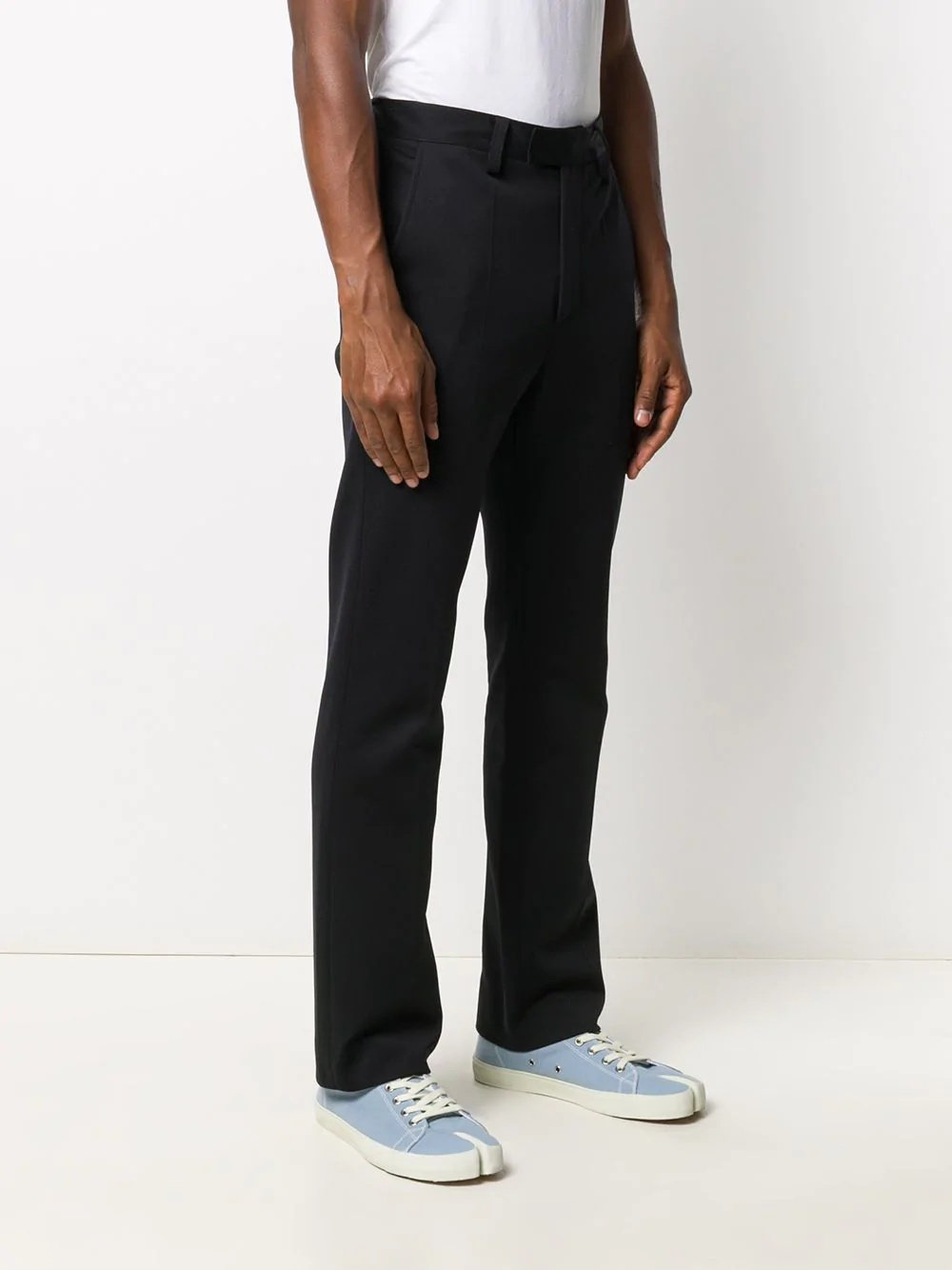 straight leg tailored trousers - 3