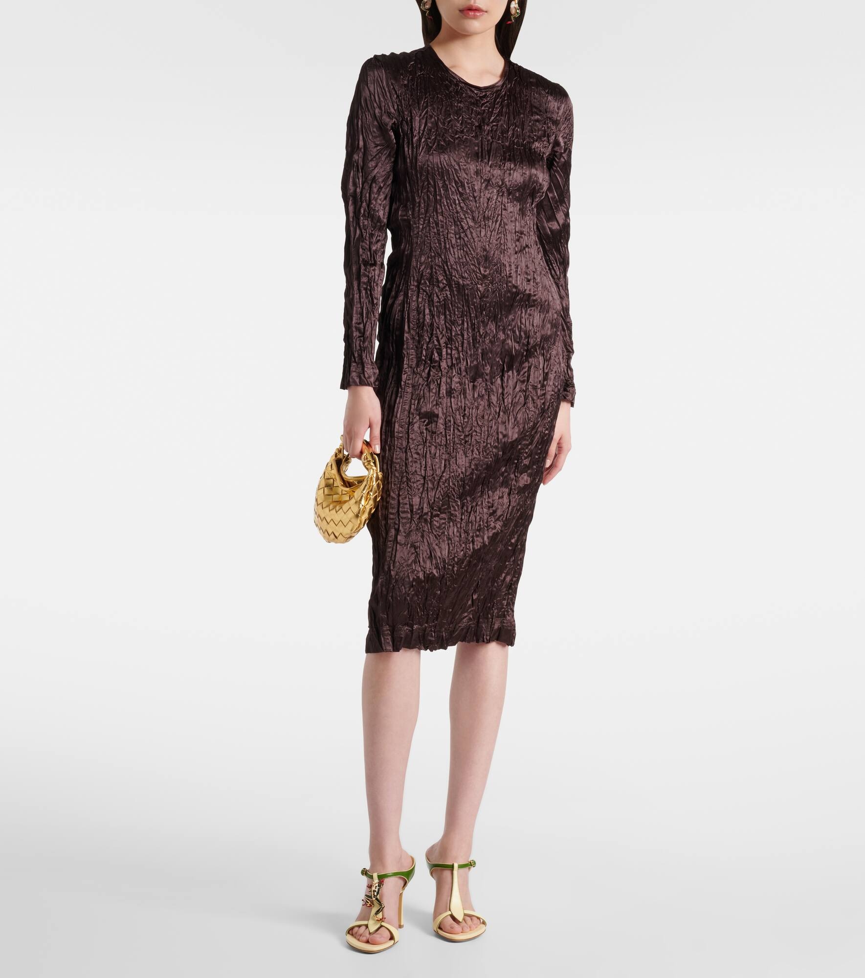 Satin midi dress - 2