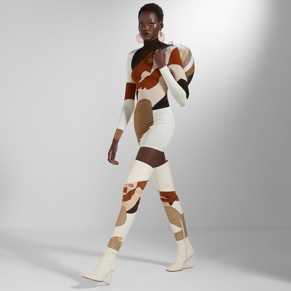 Multicolor nappa leather over-the-knee boots - 5