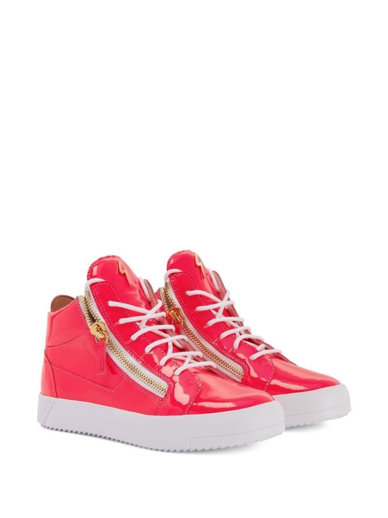 Kriss patent-leather mid-top sneakers - 3