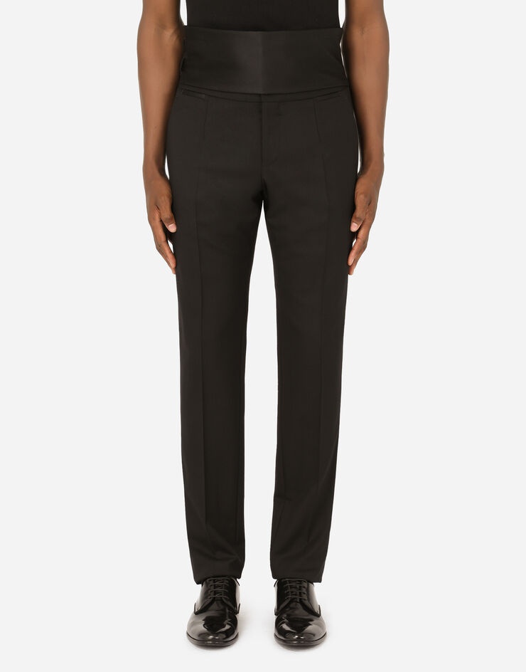 Stretch wool tuxedo pants - 2