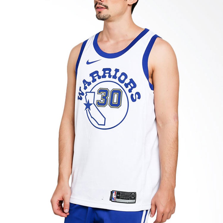 Nike Golden State Warriors Curry 30 White Hardwood Classic Swingman Jersey 904152-100 - 4