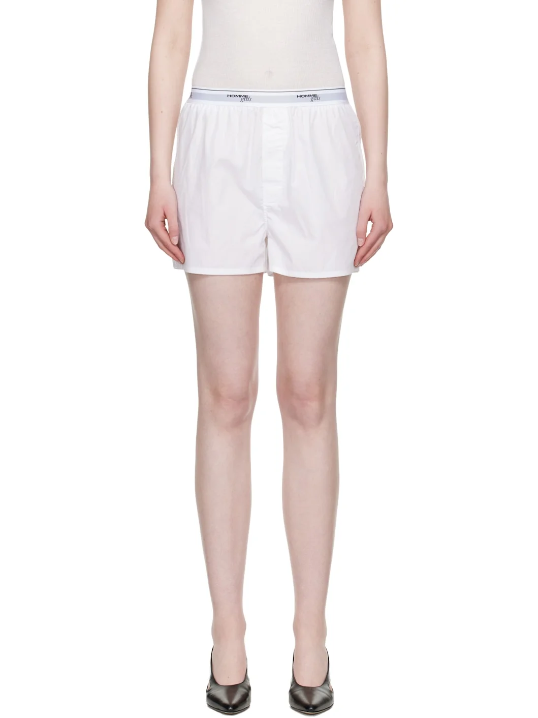 White Boxer Shorts - 1