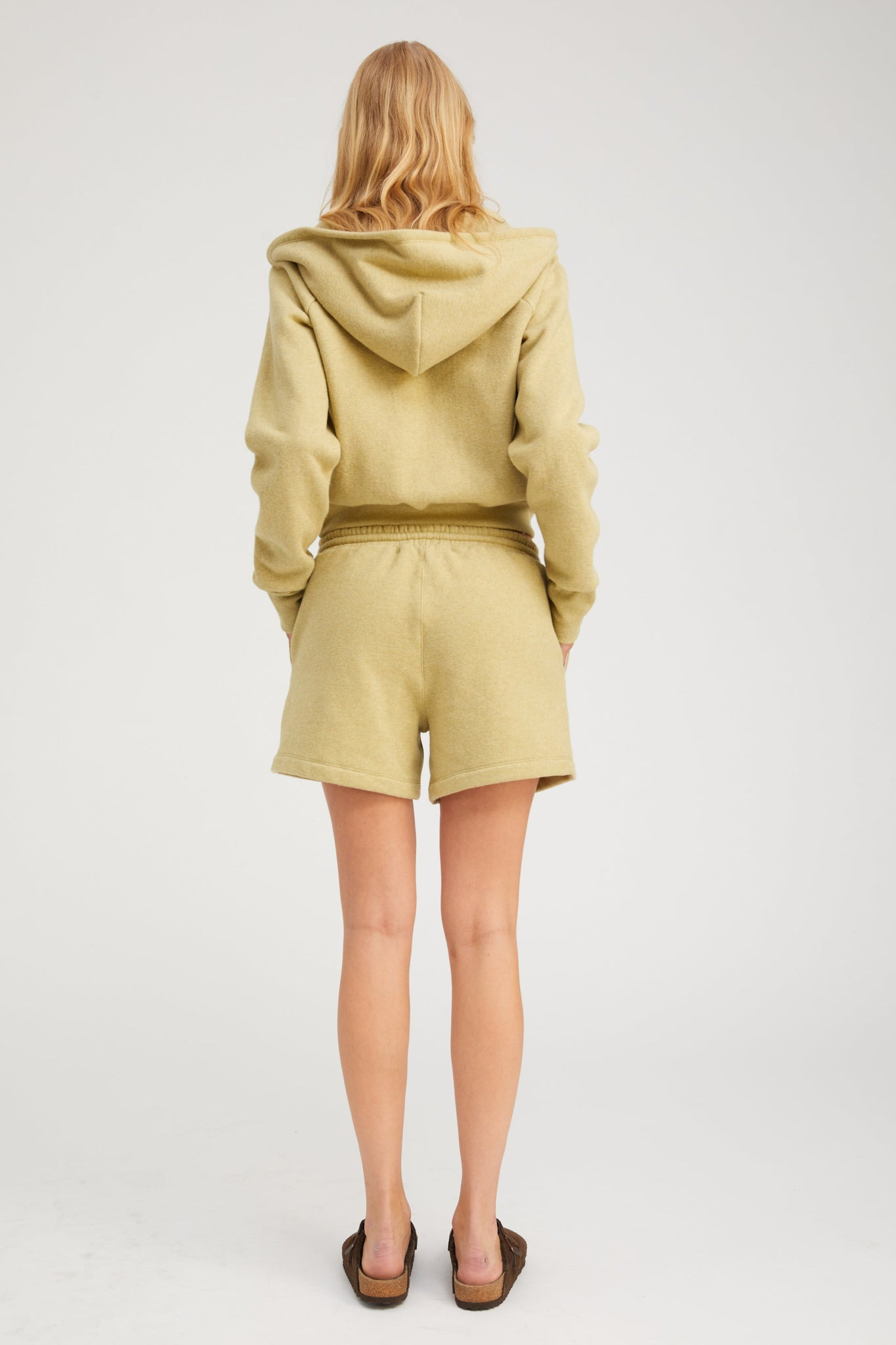 PISTACHIO MELANGE SWEATSHORTS - 3