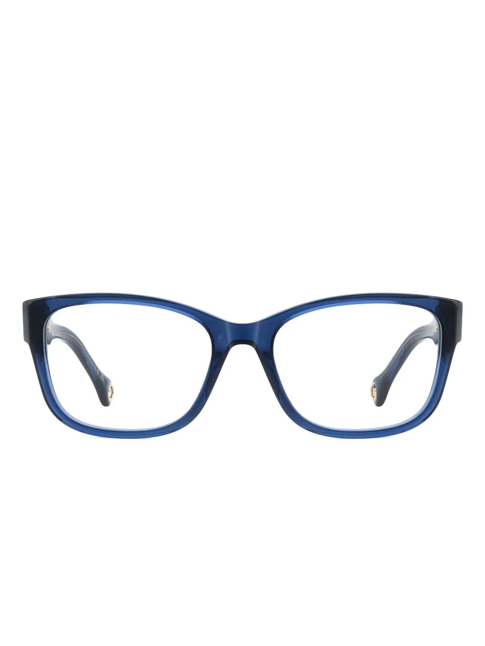 square-frame logo-detail glasses - 1