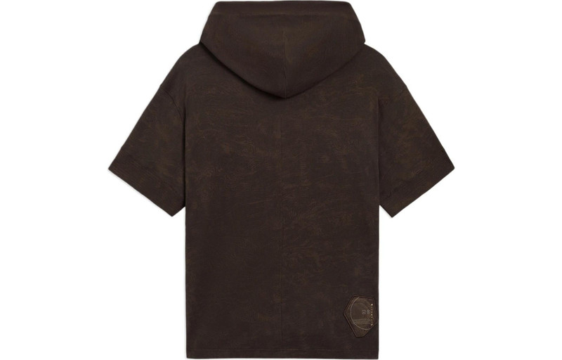 Li-Ning Li-Ning x Jackie Chan Short Sleeve Hoodie 'Dark Brown' AMBS045-2 outlook