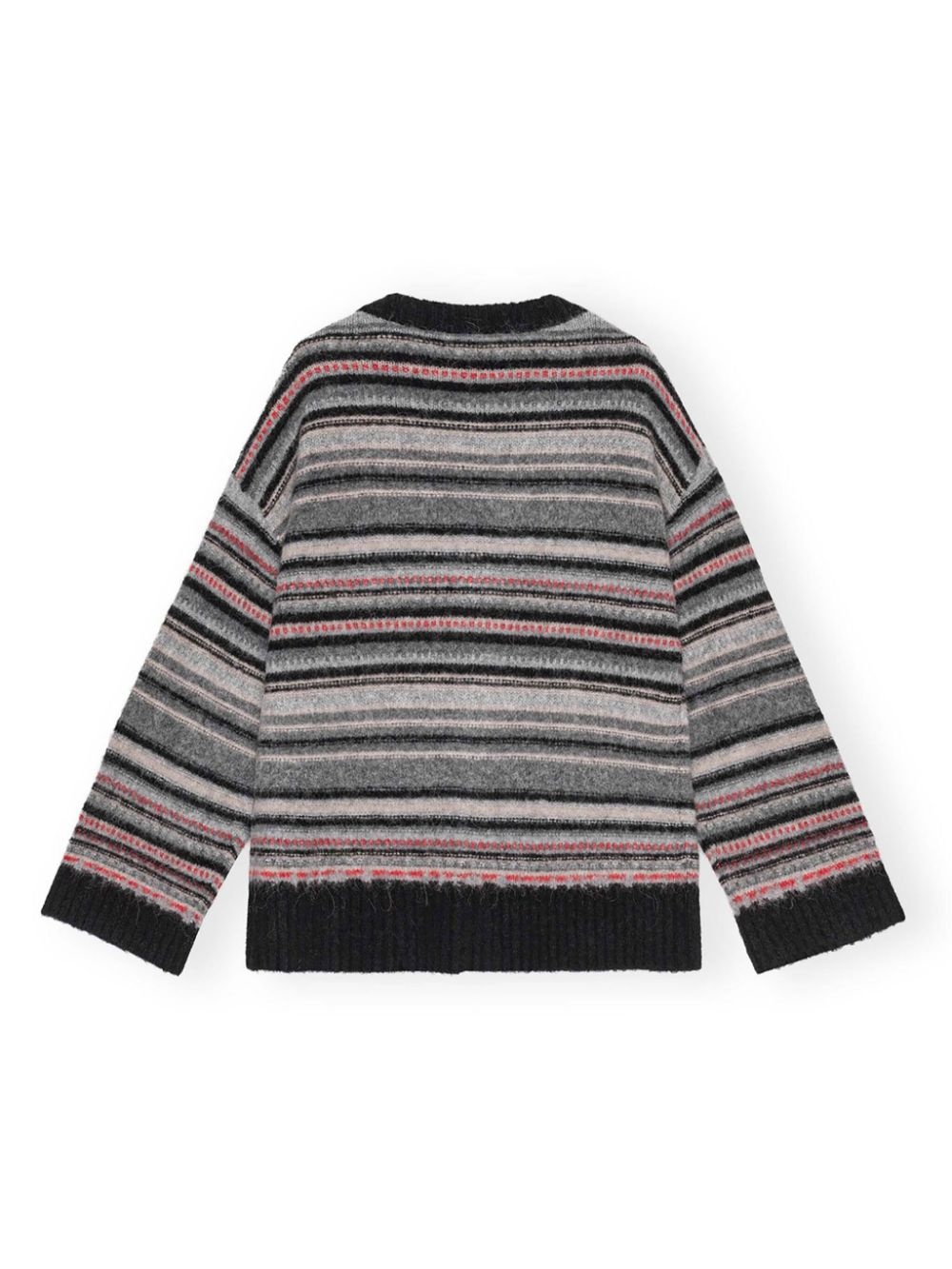 striped buttoned cardigan - 6