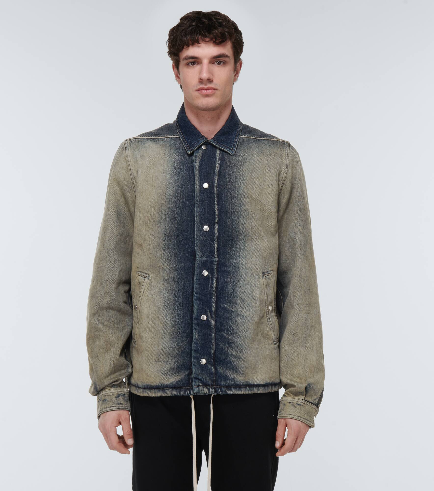 Faded denim shirt jacket - 3