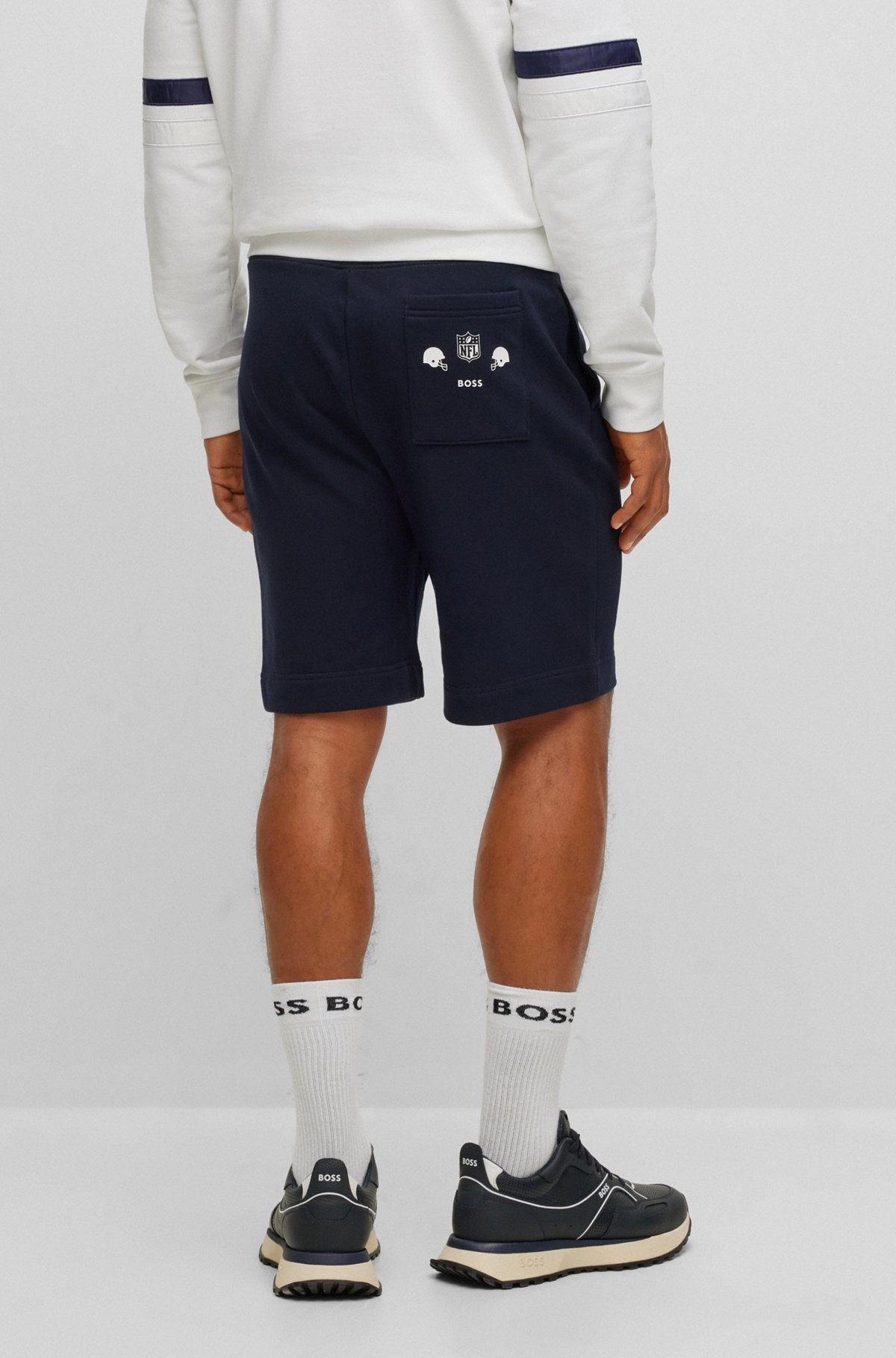 BOSS X NFL COTTON-TERRY SHORTS WITH COLLABORATIVE BRANDING - 5
