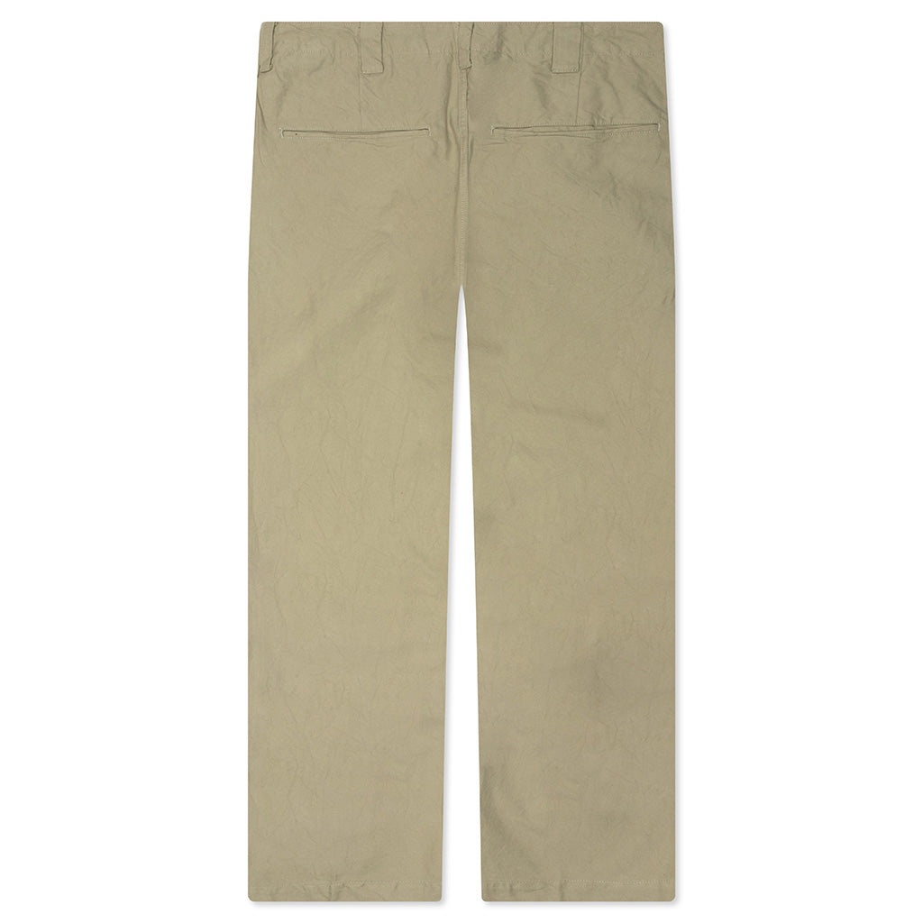 WIDE CHINO PANTS - LIGHT GREEN - 2