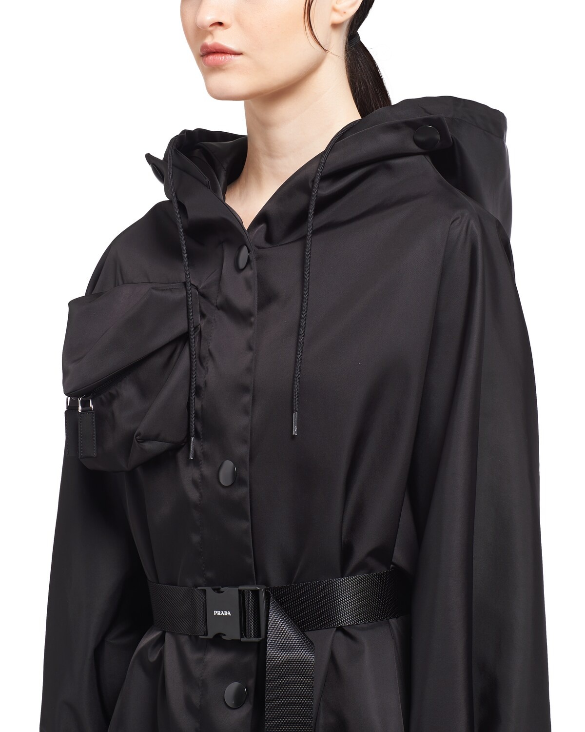 Re-Nylon Gabardine hooded raincoat - 5