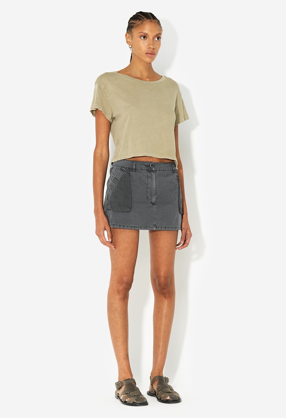 PANELED UTILITY MINI SKIRT - 5