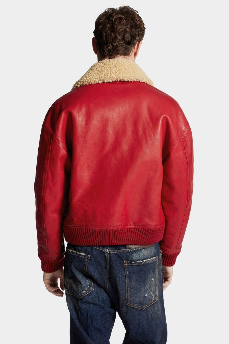 LEATHER AVIATOR BOMBER - 4