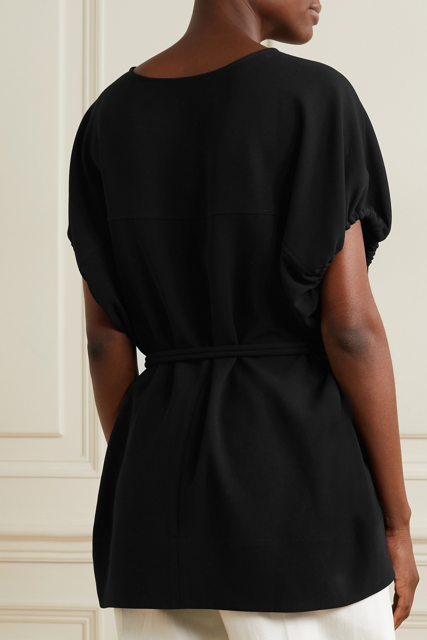 Belted crepe top - 3
