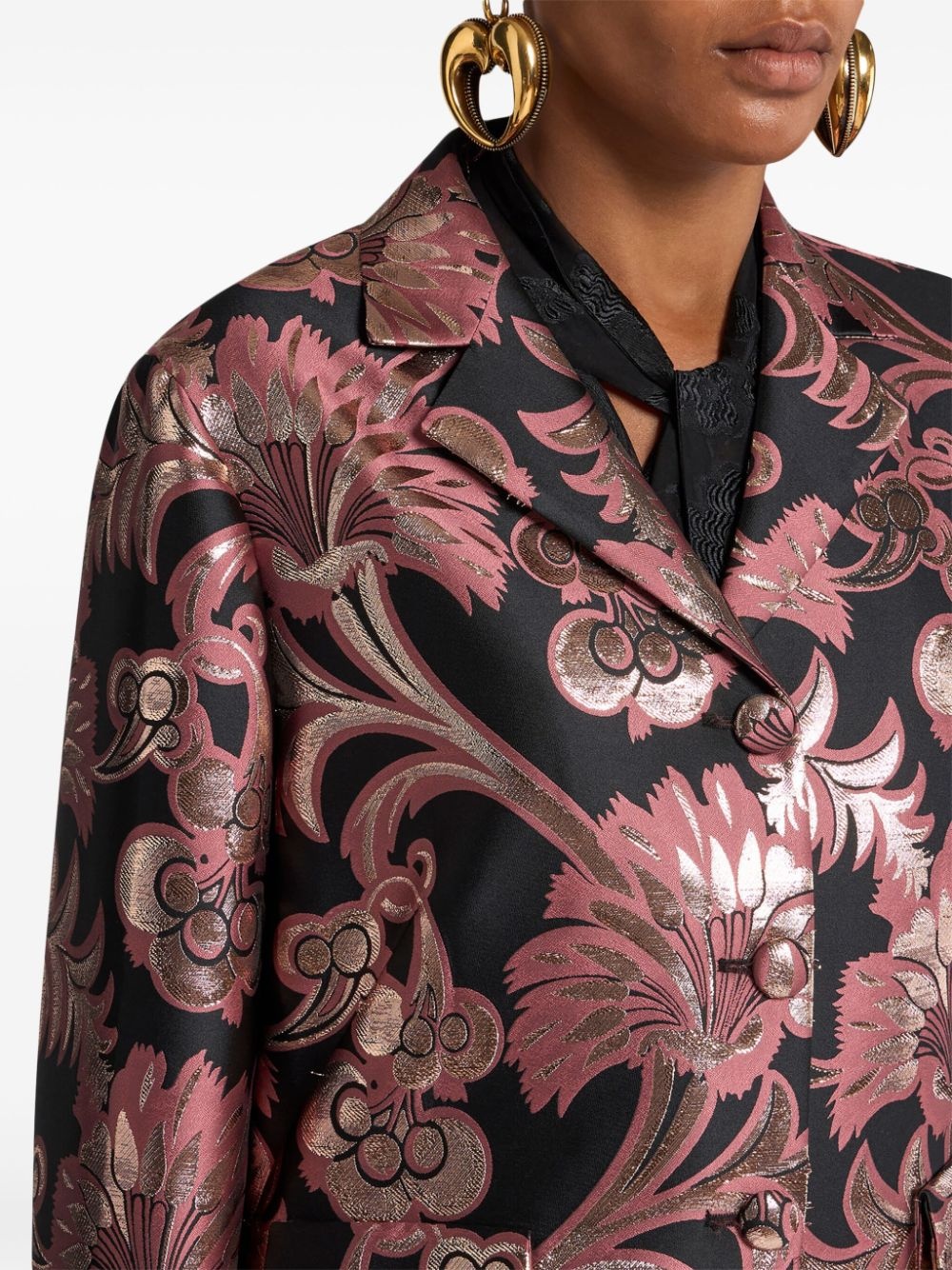 jacquard cropped jacket - 5