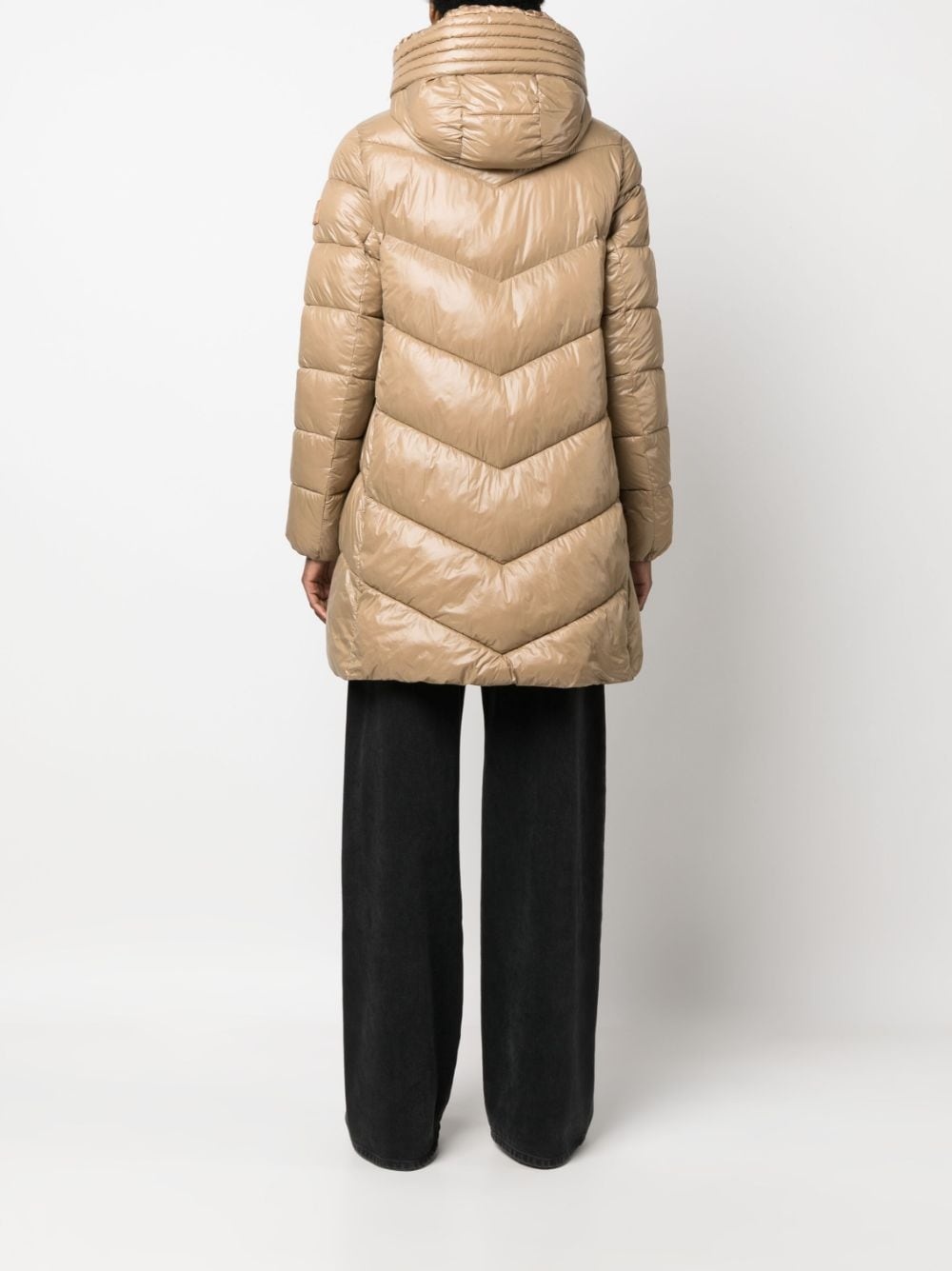 funnel-neck quilted raincoat - 4