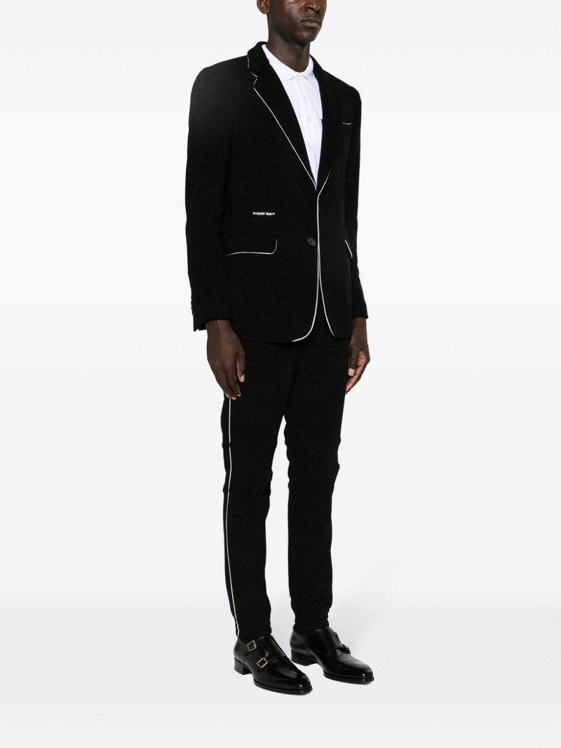 single-breasted chenille suit 3