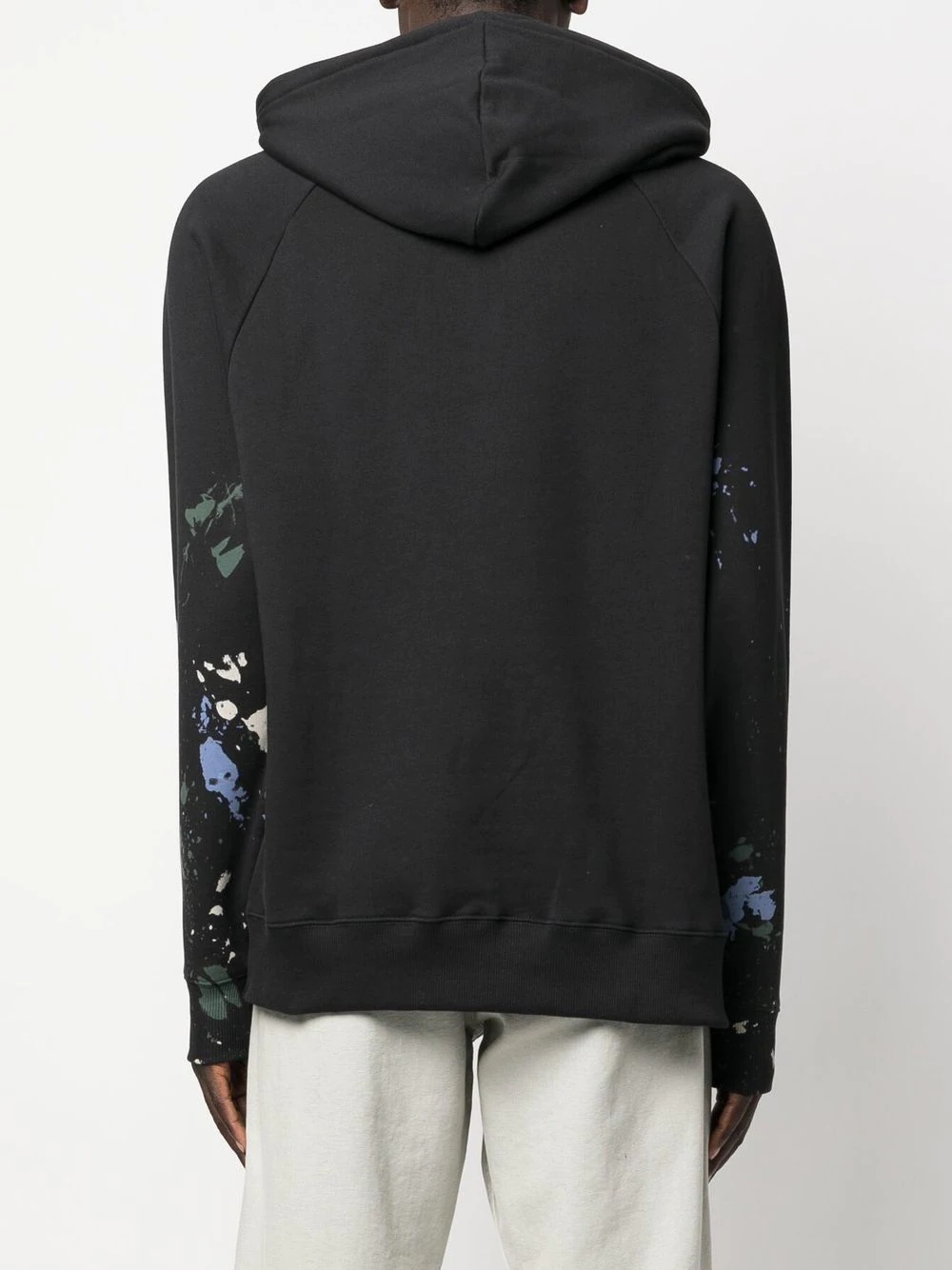 paint splatter detailed hoodie - 4