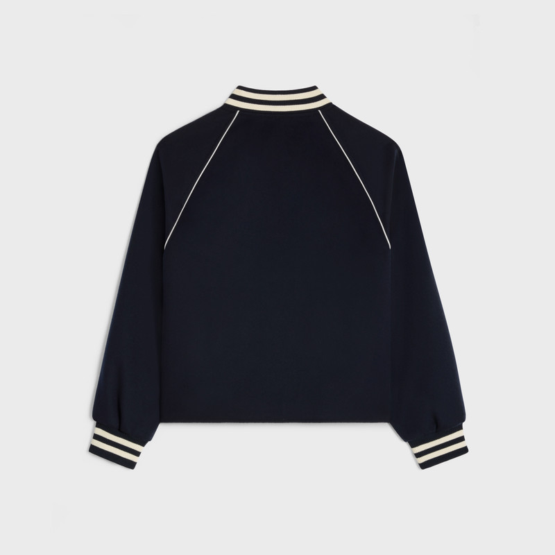 CELINE triomphe teddy jacket in wool cloth outlook