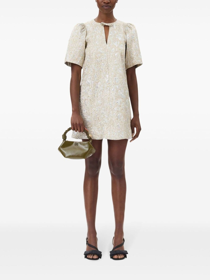 GANNI patterned-jacquard mini dress outlook