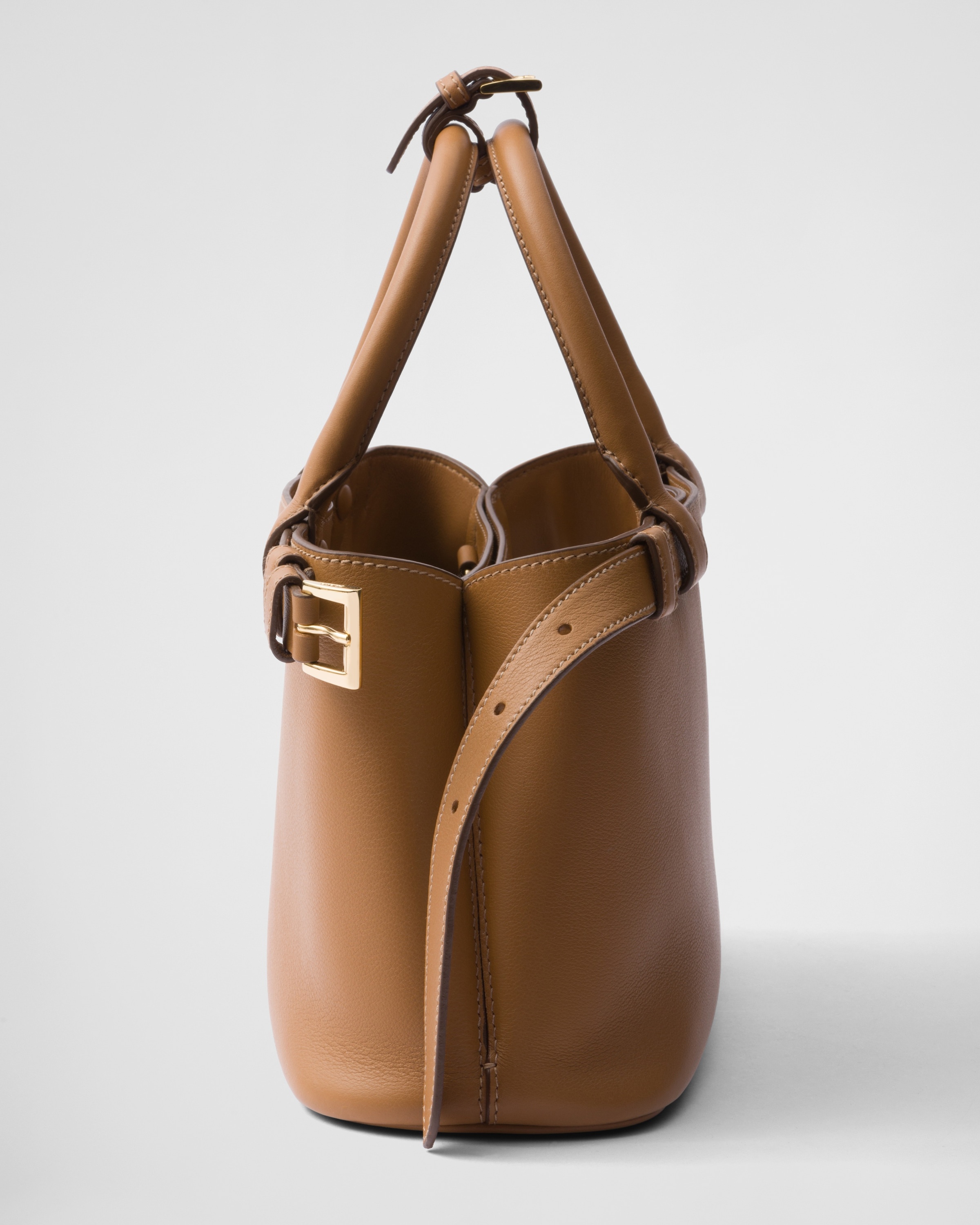 Prada Buckle small leather handbag with double belt - 7