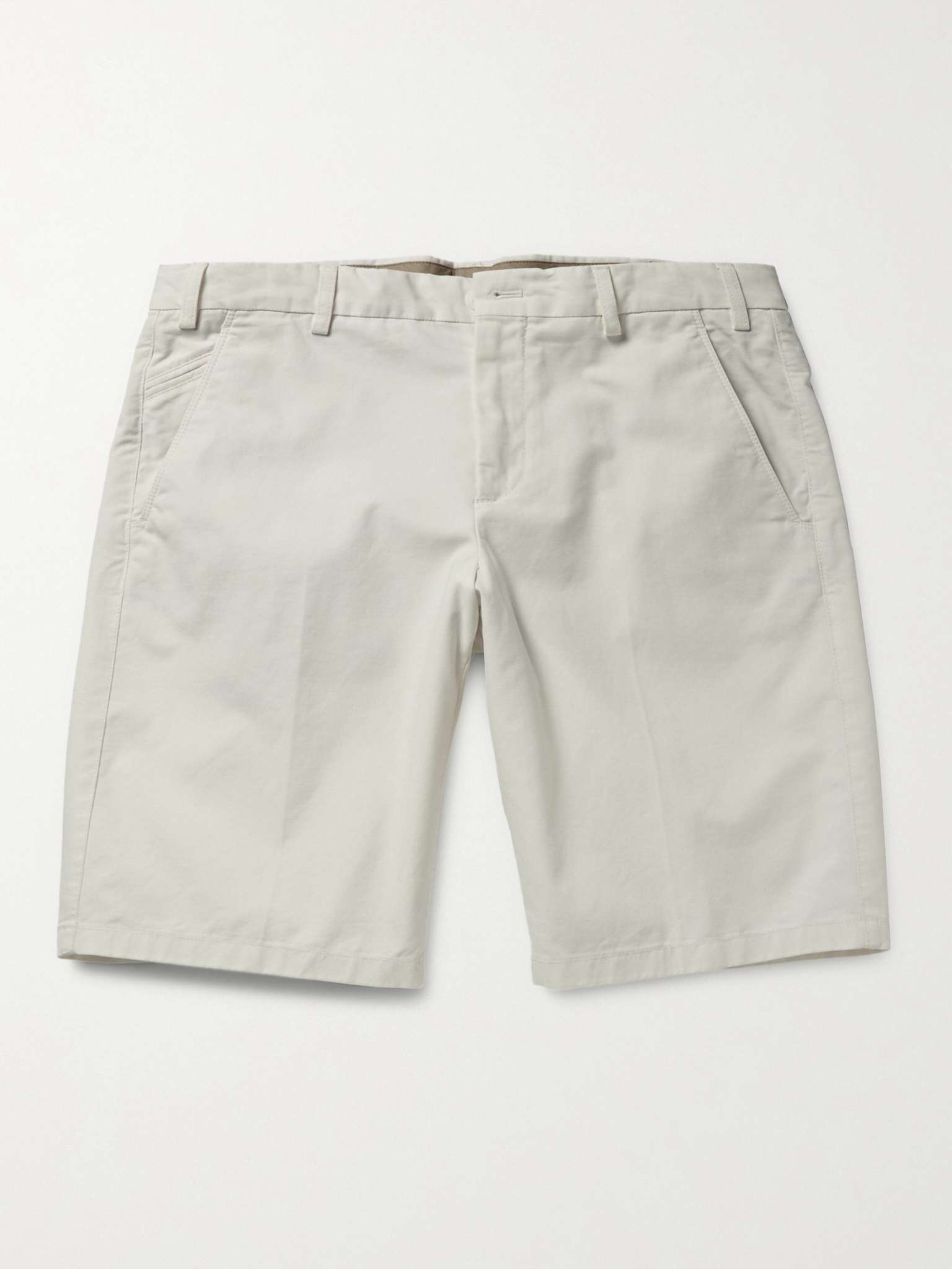 Slim-Fit Stretch-Cotton Bermuda Shorts - 1