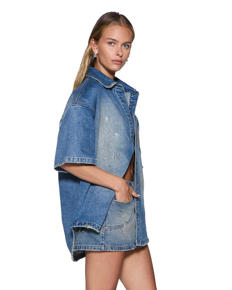 GARAGE DENIM SS SHIRT PAINTER BLUE 4