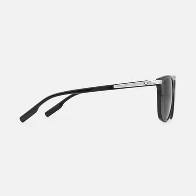 Montblanc Rectangular Sunglasses with Black-Colored Acetate Frame outlook