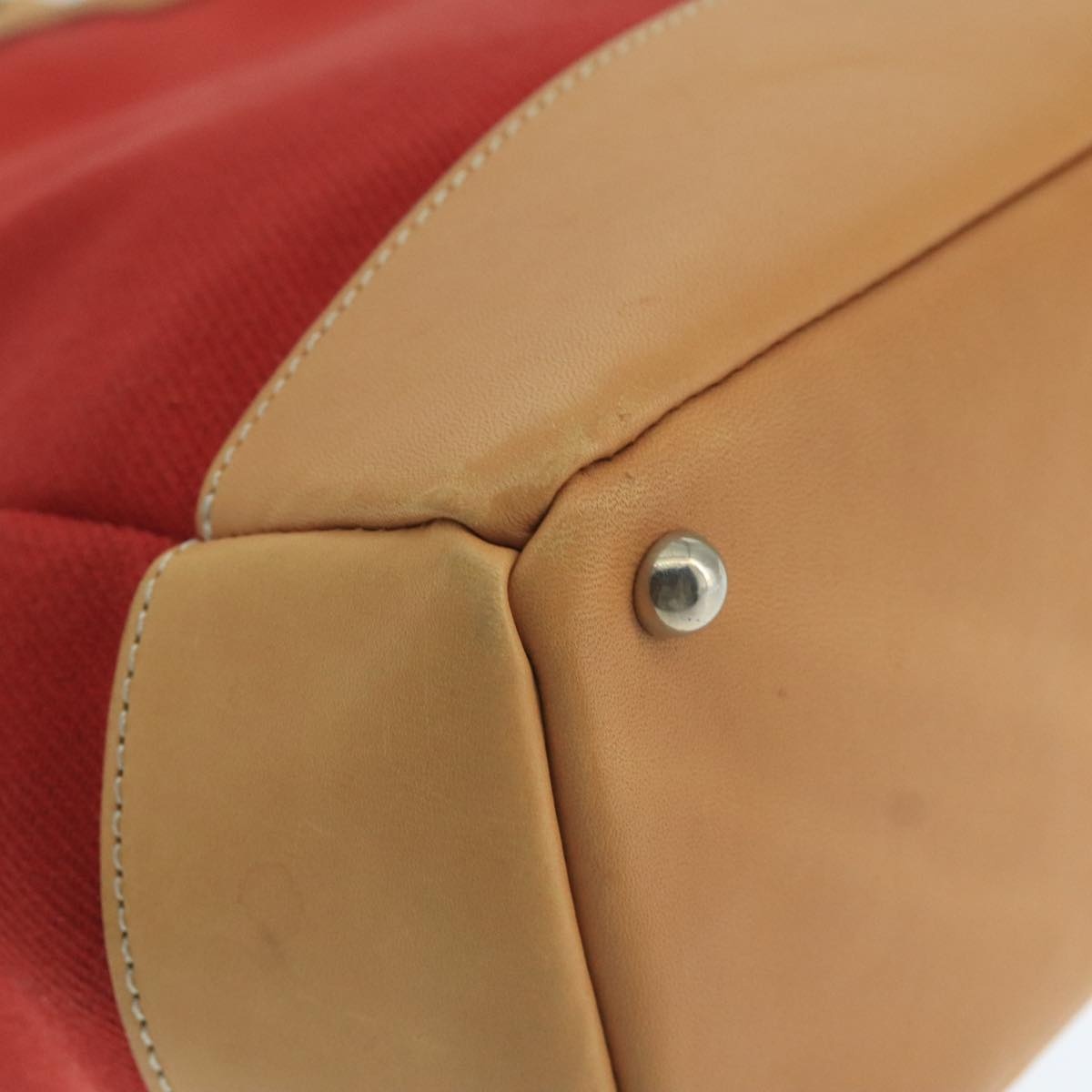 Burberry Blue Label Tote Bag Canvas Red - 11
