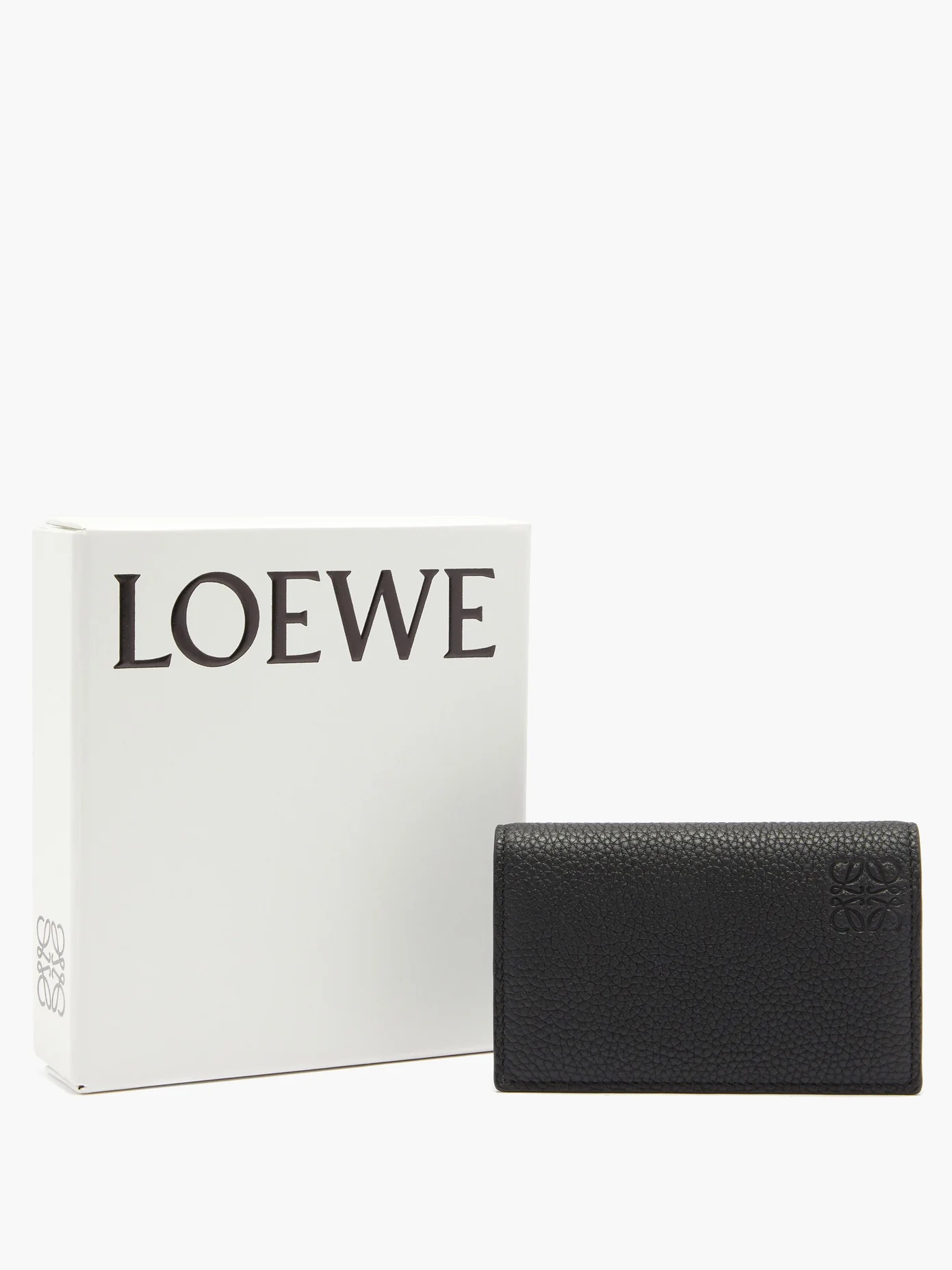 Anagram-debossed leather cardholder - 4