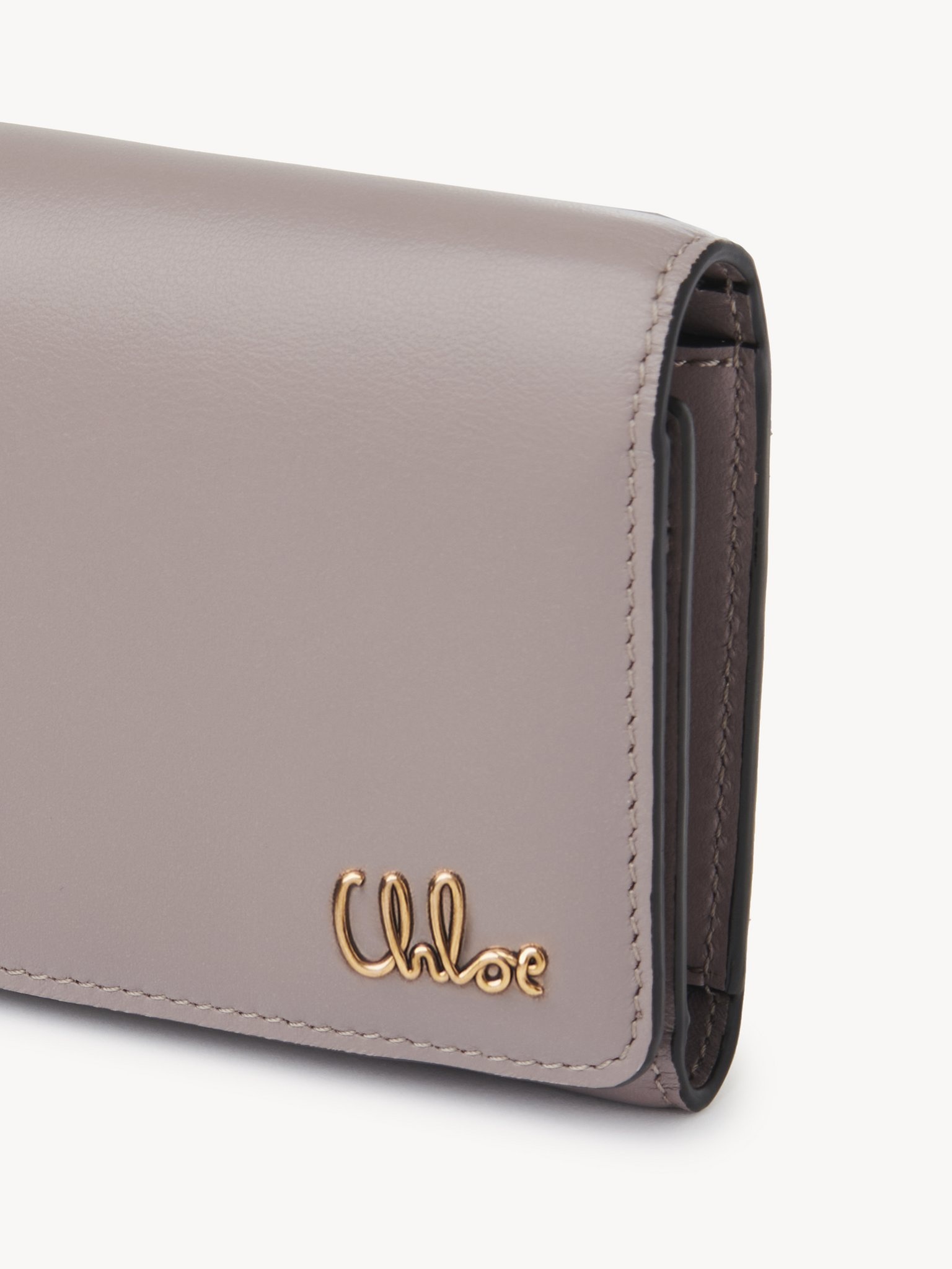 SMALL CHLOÉ ICONIC TRI-FOLD WITH COIN POCKET IN SHINY LEATHER - 5
