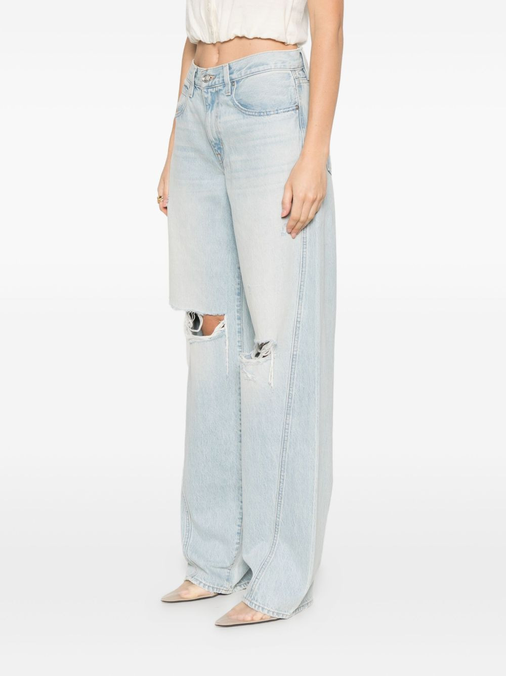 twisted-seam cotton jeans - 3