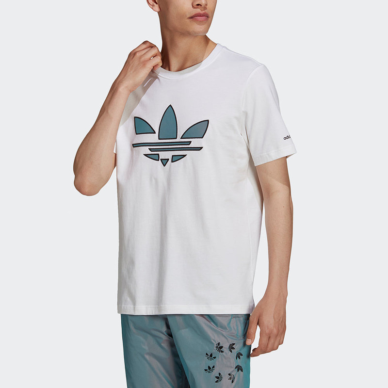 adidas adidas originals St Tee Hl Logo Printing Sports Short Sleeve White H41402 outlook