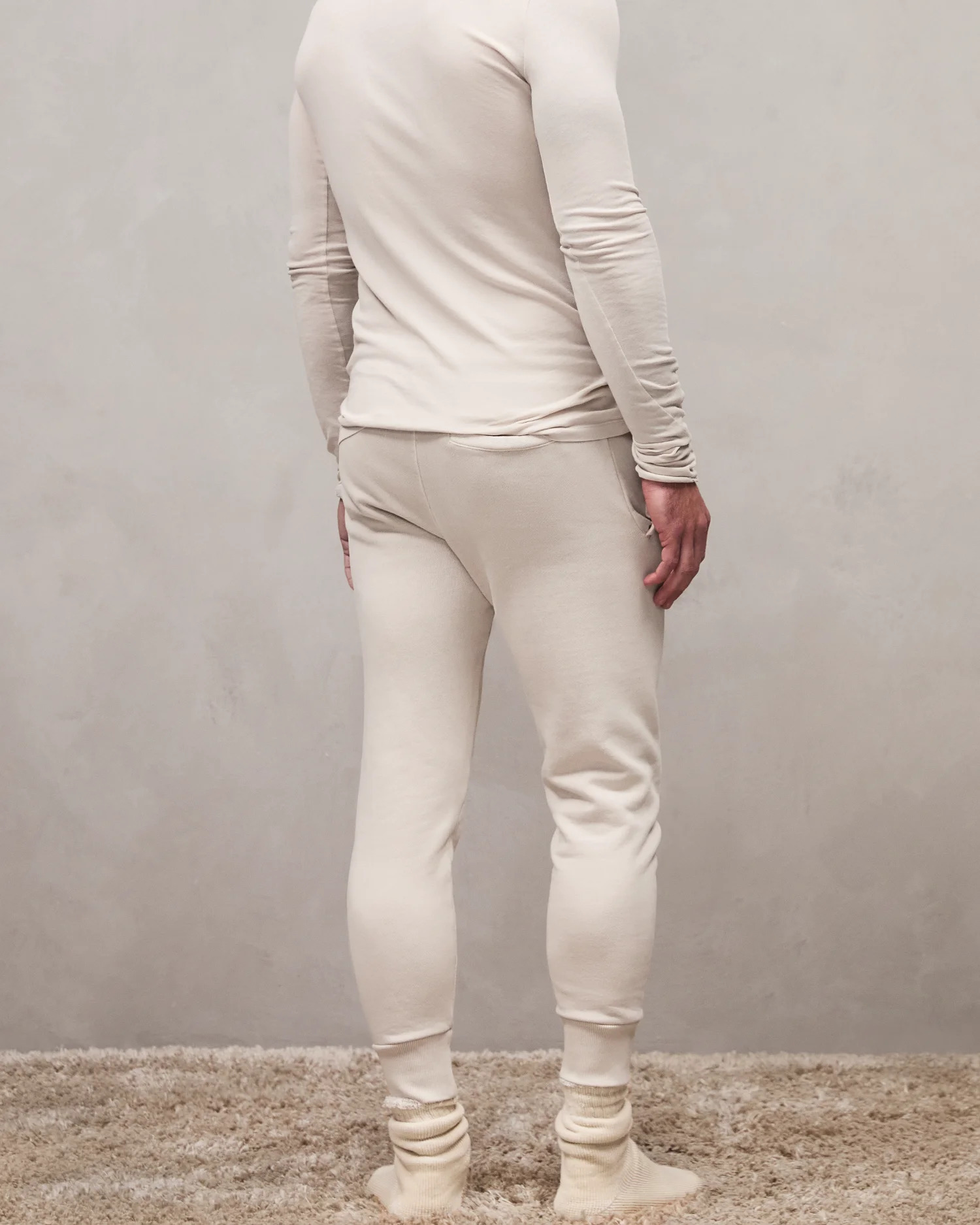 SLIM SWEATPANT OFF WHITE - 5