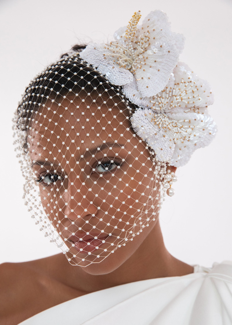 Jennifer Behr Crystal Orchid Voilette outlook