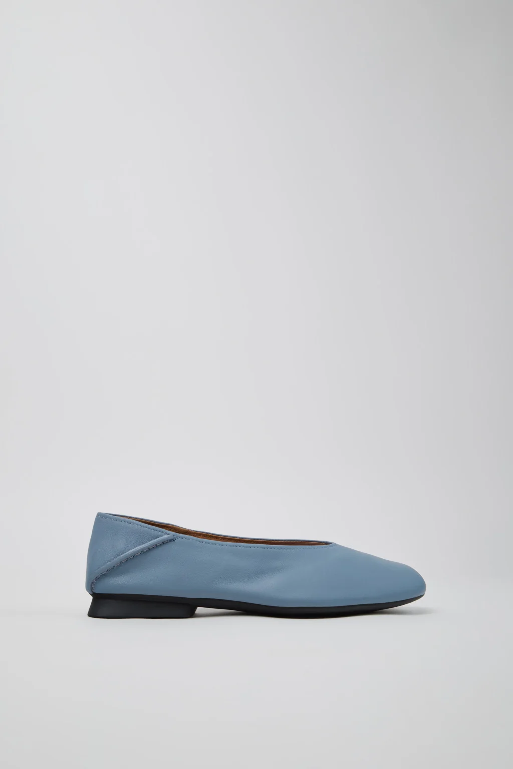 Blue Leather Ballerinas for Women. - 1